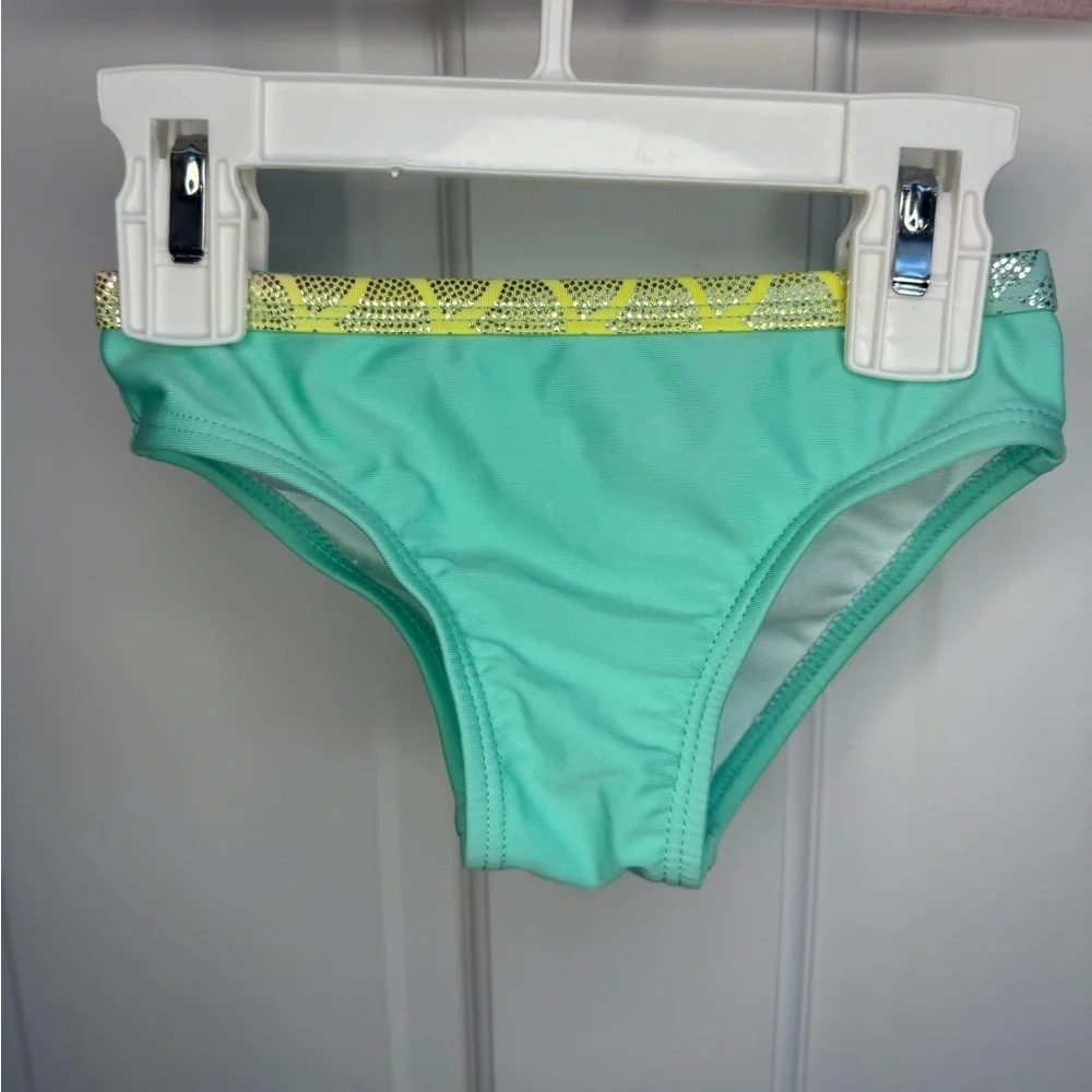 NWOT Wonder Nation 2T Girls Green Bikini Bathingsuit Bottomr